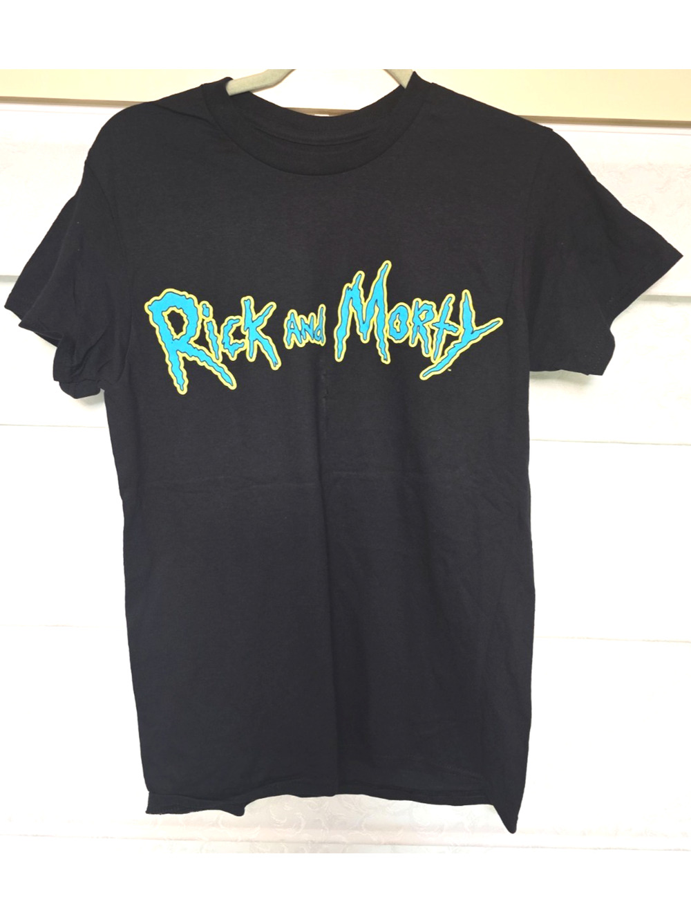 Rick And Morty T Shirt Adult Small Black Portal Graphic Adult Swim Cartoon NEW